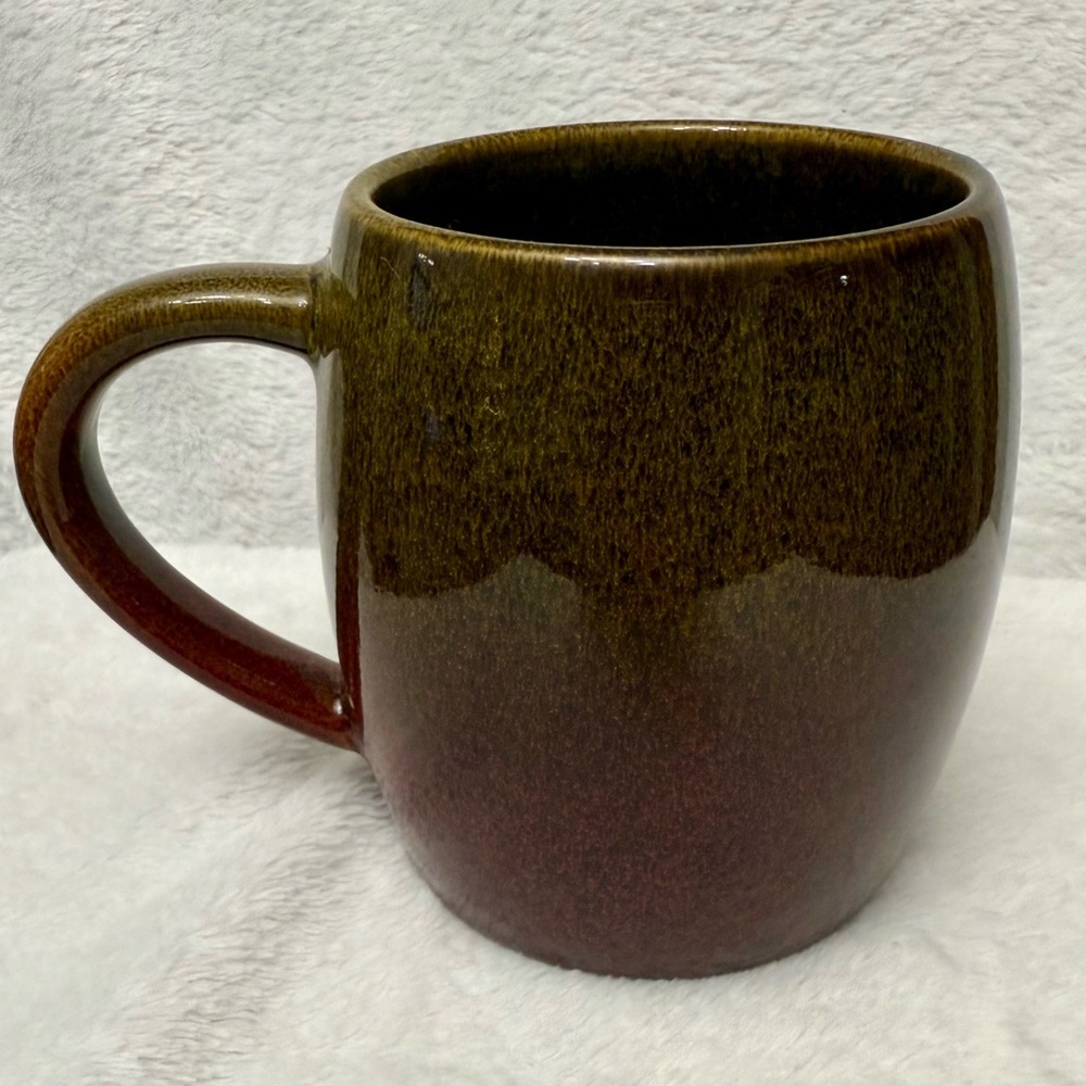 NEW Hippo Family Ceramic 22 OZ Coffee Mug Elegant Two Tone Brown